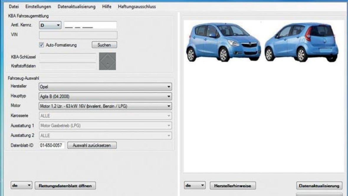 Digitales Rettungsdatenblatt