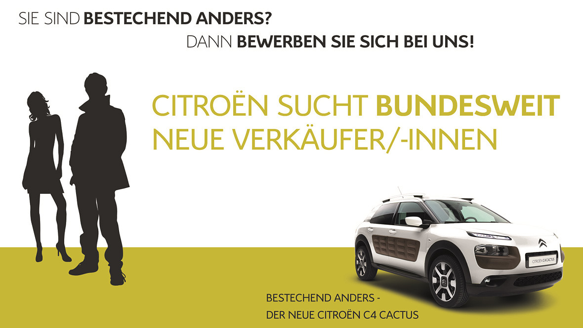 Jobkampagne Citroen Sucht Verkaufsprofis Autohaus De