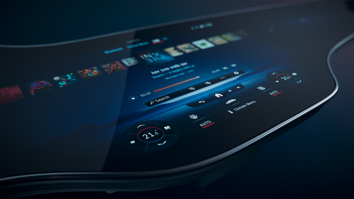 Mercedes-Benz MBUX Hyperscreen; Interieur; Bedienkonzept; Bildschirm